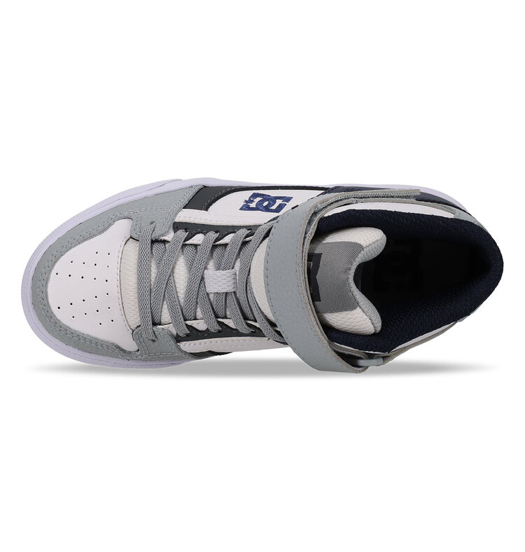 DC DC Kids Pure Hi Top Ev Shoes | GreyBlueWhite | GreyBlueWhite