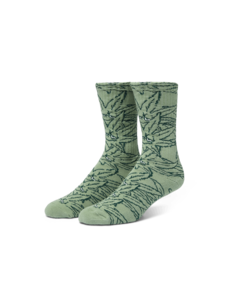 HUF Green Buddy Pattern Sock | Green