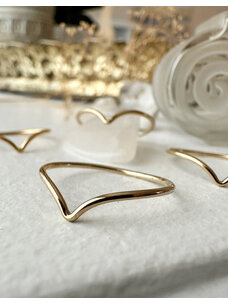 Pika & Bear Custer Tiny Chevron Ring in 14k Gold Fill