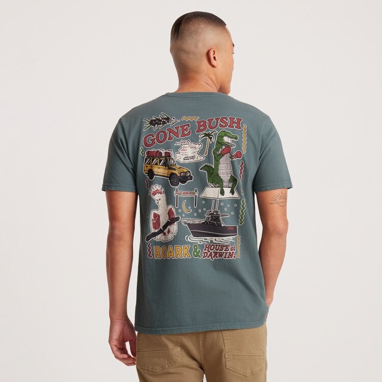 Roark Roark H.O.D Postcard Premium Tee | Forest