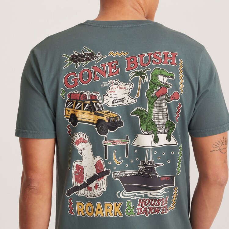 Roark Roark H.O.D Postcard Premium Tee | Forest