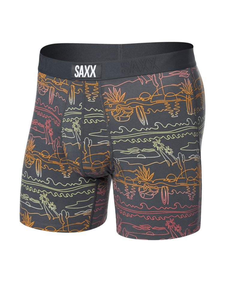 Saxx Saxx Ultra Super Soft Boxer Brief Fly | Summer RoadtripEbony
