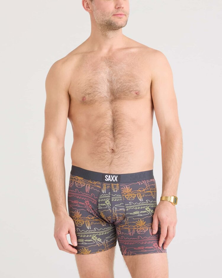 Saxx Saxx Ultra Super Soft Boxer Brief Fly | Summer RoadtripEbony