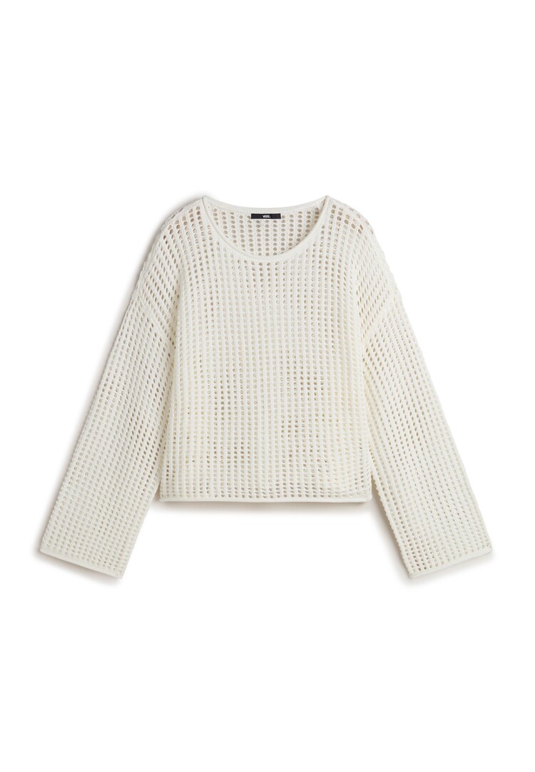 Vans Vans Mila Open Knit Crop Crew Sweater | Marshmallow