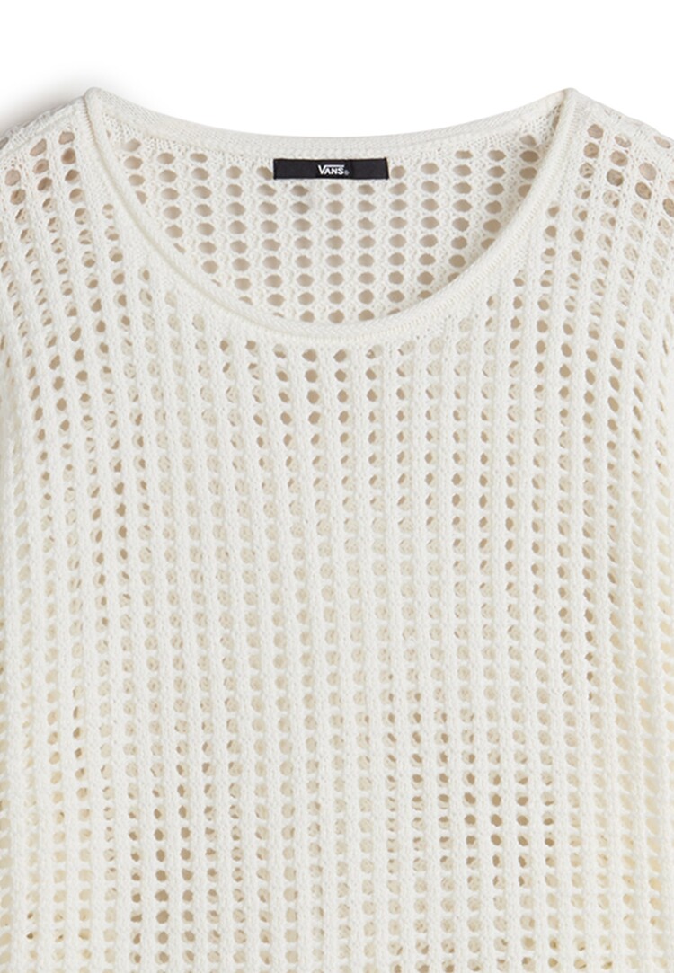 Vans Vans Mila Open Knit Crop Crew Sweater | Marshmallow