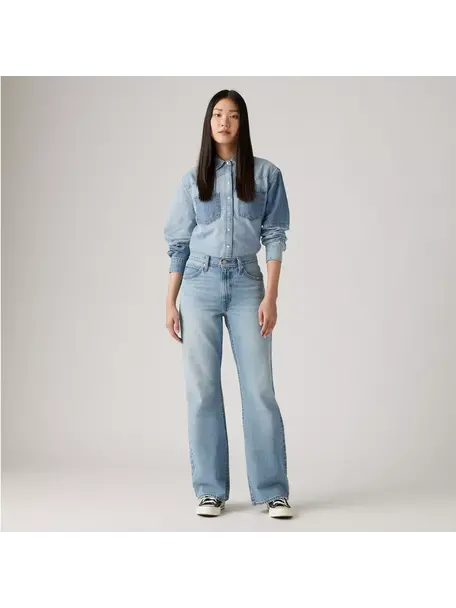 【NONCODE】Rael four button denim trousers Revolt Jeans Women's Plus Size Denim Bib Overalls, Dark