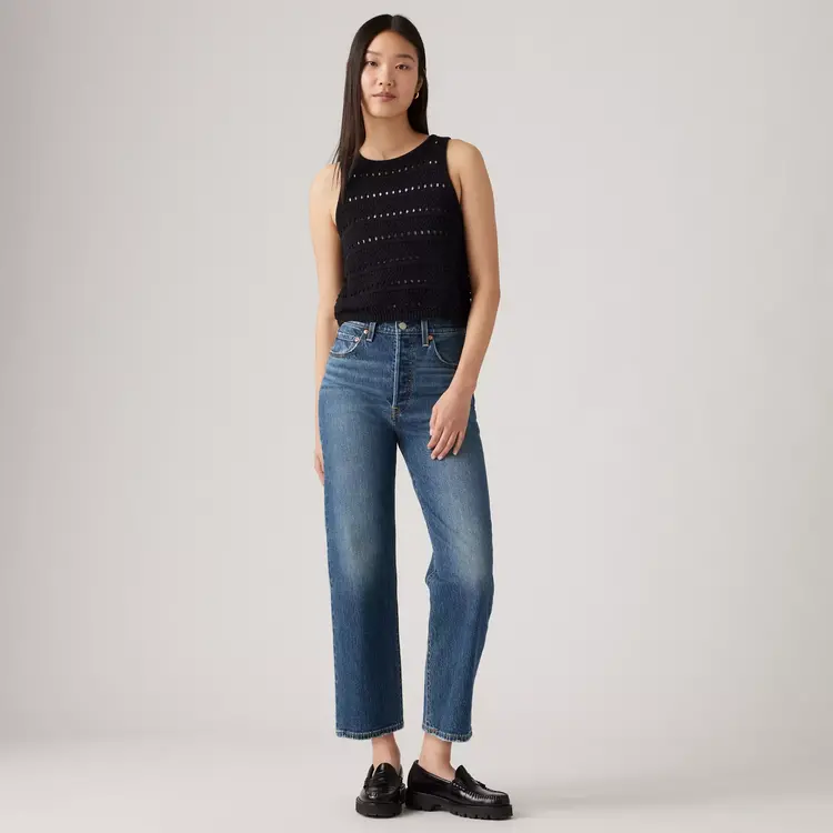 Levi's Ribcage Straight Ankle Jeans | On My Honor  Dark Wash