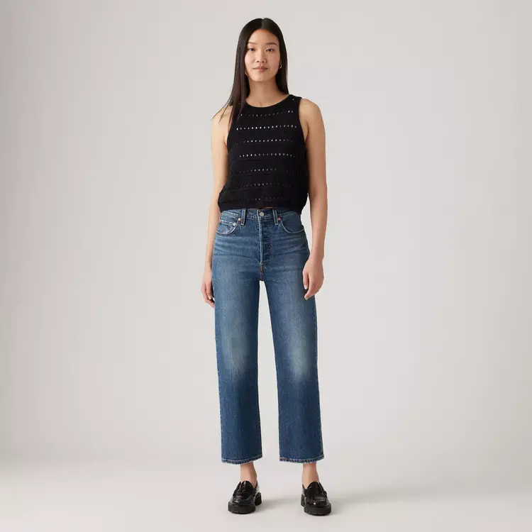 Levi's Ribcage Straight Ankle Jeans | On My Honor  Dark Wash