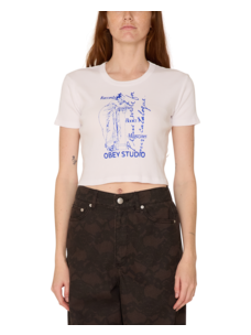 Obey Catalogue Cropped Emma TShirt | White
