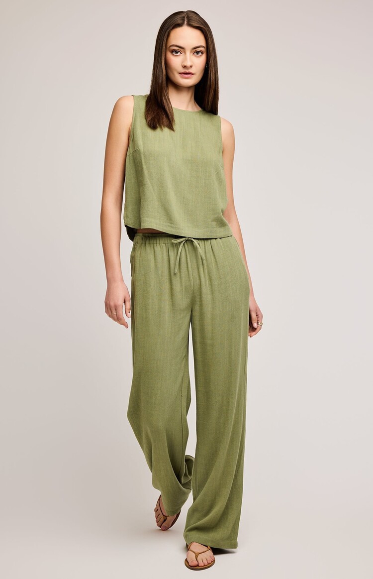 Gentle Fawn Finley Linen Pant | Matcha