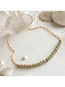Pika & Bear Meera Faceted Bead Necklace | Sage