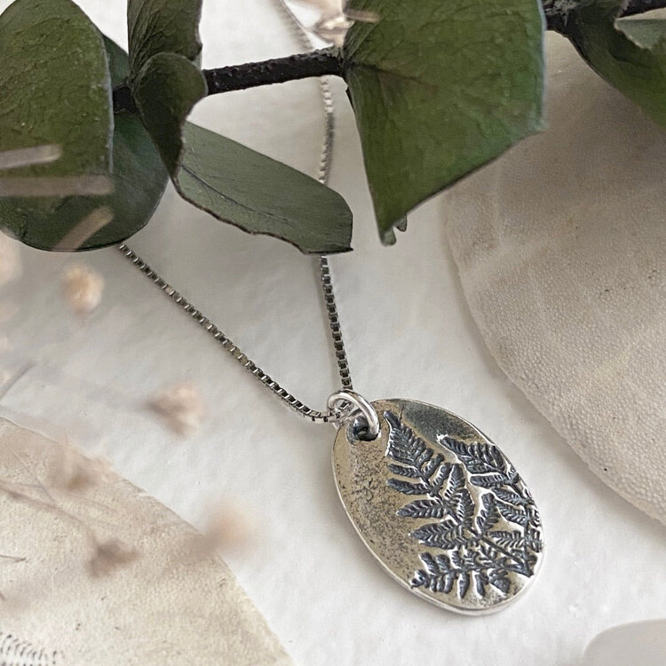 Pika & Bear Pika & Bear Decipiens Old Growth Fern Necklace | Sterling Silver