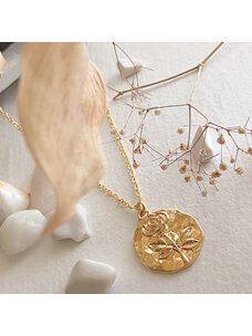 Pika & Bear Pika & Bear Rossetti Stamped Pendant Necklace | Gold