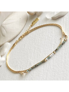 Pika & Bear Pika & Bear Thomson Handbeaded Bracelet | Turquoise