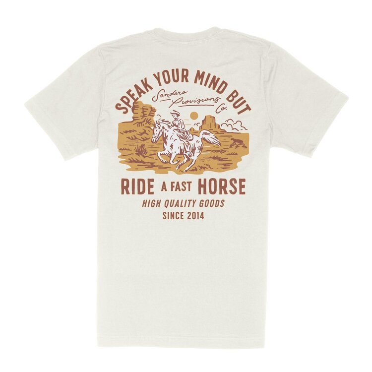 Sendero Provisions Co. Sendero Fast Horse T-Shirt | Vintage White