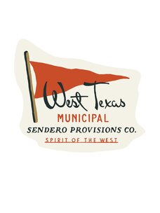 Sendero Provisions Co. West Texas Municipal Golf Course Sticker | White