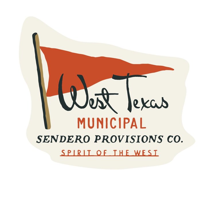 Sendero Provisions Co. West Texas Municipal Golf Course Sticker | White