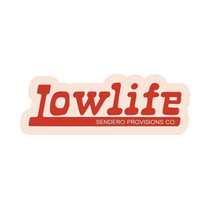 Sendero Provisions Co. Lowlife Sticker | White