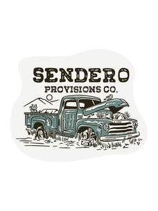 Sendero Provisions Co. Few Parts Sticker | White