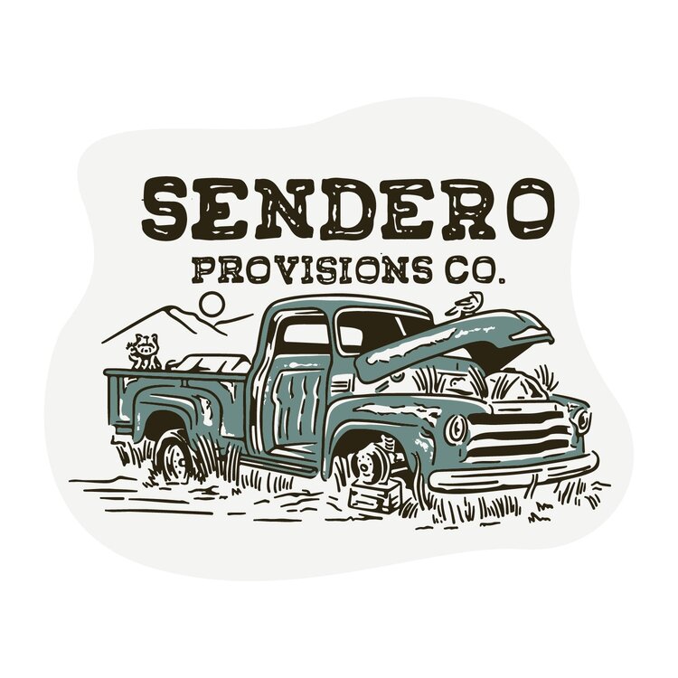 Sendero Provisions Co. Sendero Few Parts Sticker | White