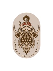 Sendero Provisions Co. Buffalo  Sticker | Beige