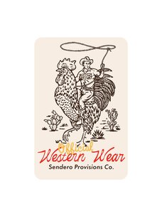 Sendero Provisions Co. Sendero Official Western Sticker | White