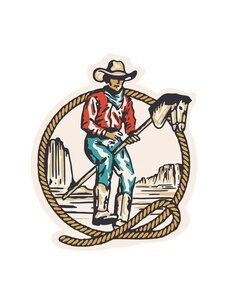 Sendero Provisions Co. Stick Horse Sticker | White