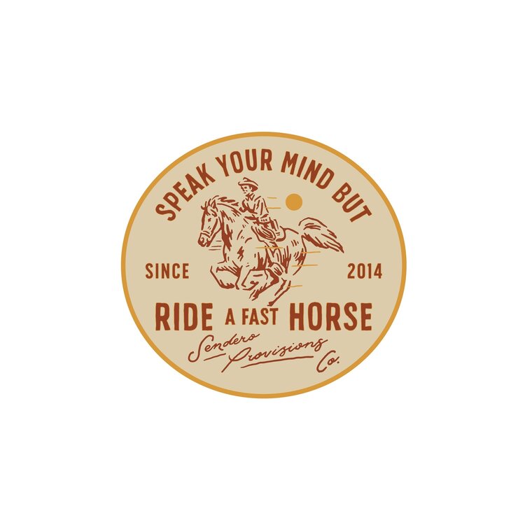Sendero Provisions Co. Fast Horse Sticker | Beige