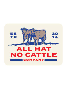 Sendero Provisions Co. All Hat No Cattle Sticker | White