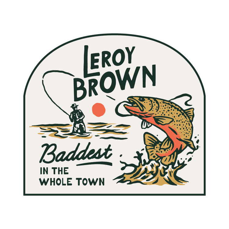 Sendero Provisions Co. Sendero Leroy Brown Sticker | White
