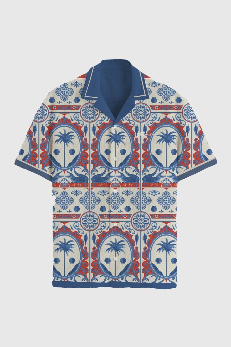 TEAMLTD TEAMLTD Beach Club Button Up | Blue Cordoba