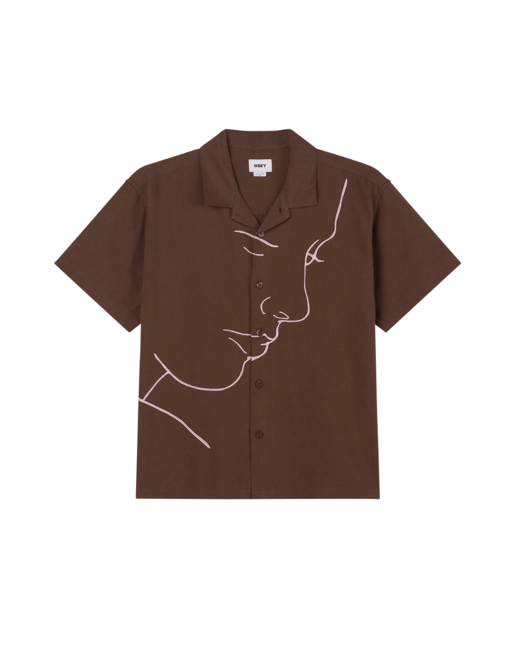 Obey Obey Frances Woven Ss Shirt | Dark Java Multi