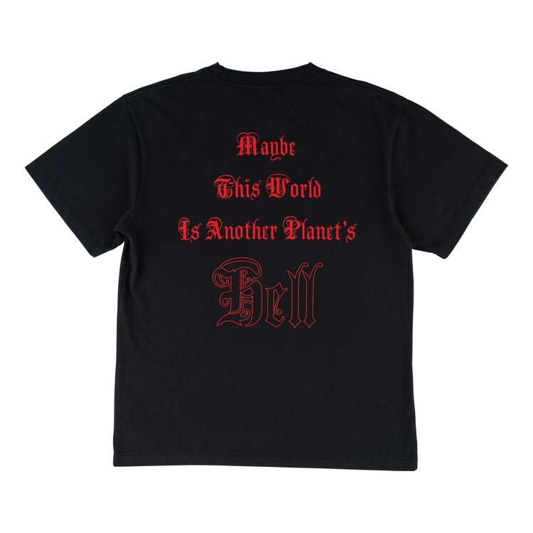 Welcome Welcome Aldous Printed Boxy GarmentDyed Tee | Black