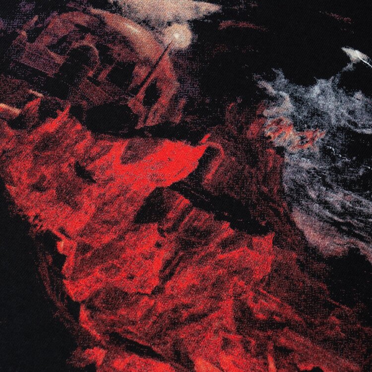 Welcome Welcome Aldous Printed Boxy GarmentDyed Tee | Black