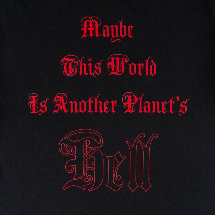 Welcome Welcome Aldous Printed Boxy GarmentDyed Tee | Black