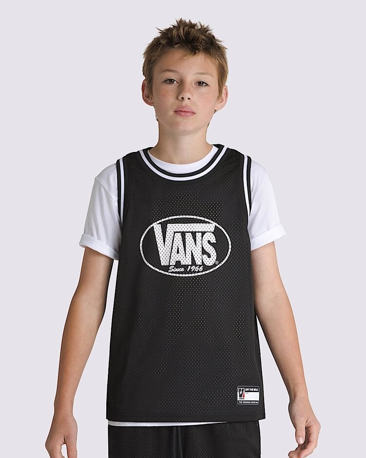 Vans Boys Classic Oval Basketball Tank | Black