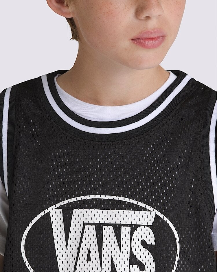 Vans Boys Classic Oval Basketball Tank | Black