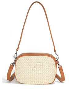 Co-Lab Co-Lab Bobbi Raffia Baguette Crossbody | Cassonade