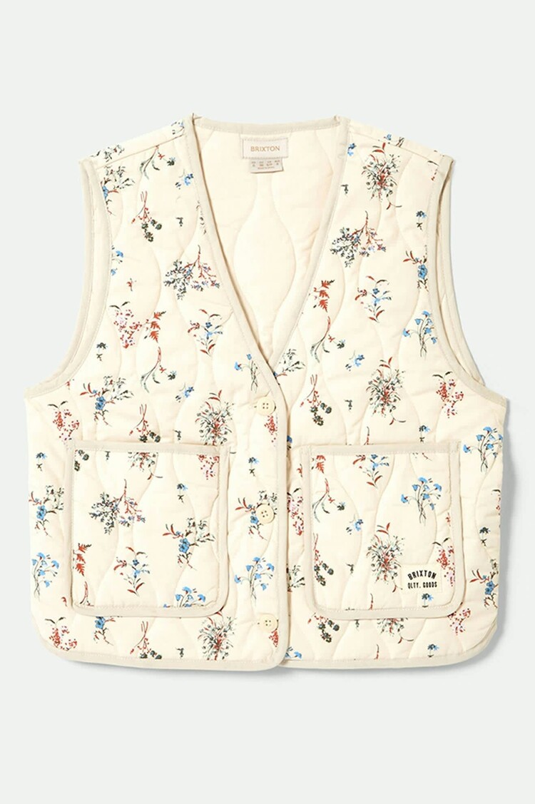 Brixton Brixton Field Floral Quilted Vest | WhitecapHazelnutDitsy Floral