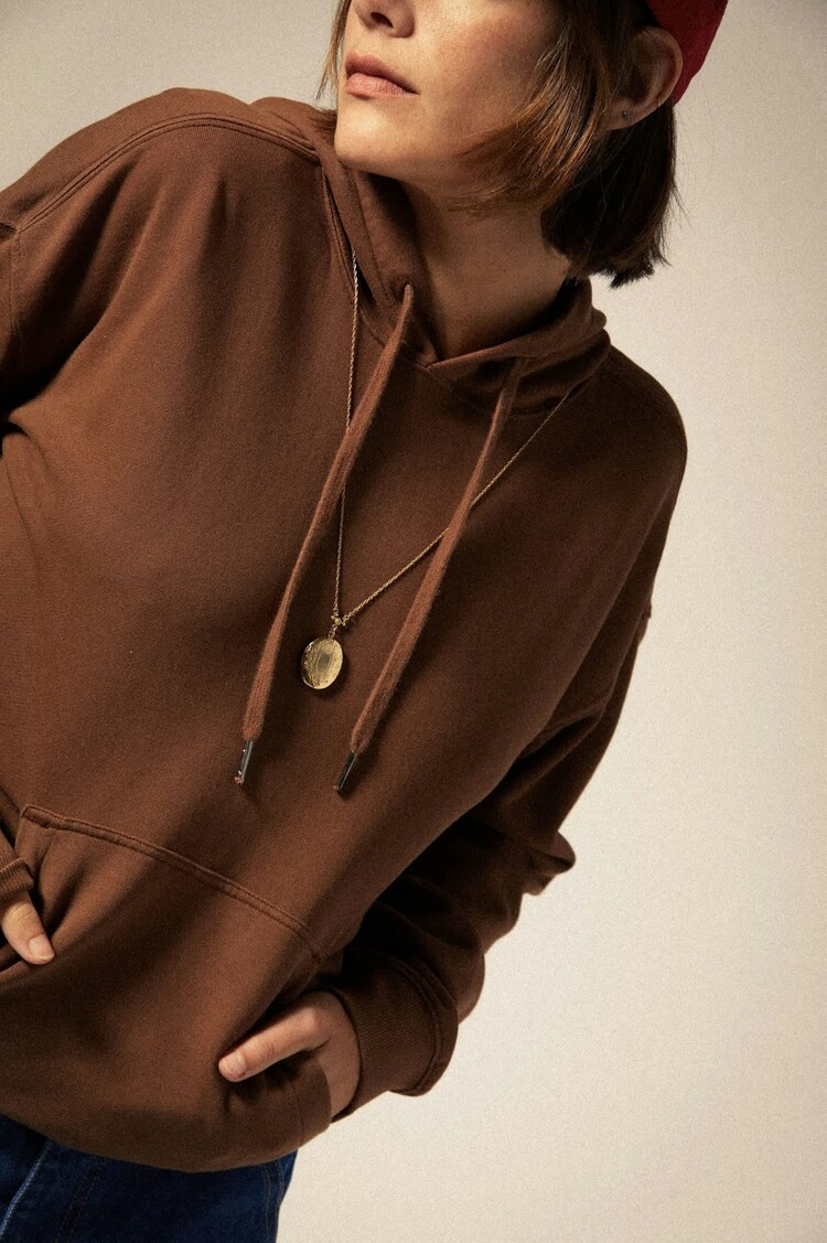 Brixton Cross Loop French Terry Hoodie | Pinecone Brown