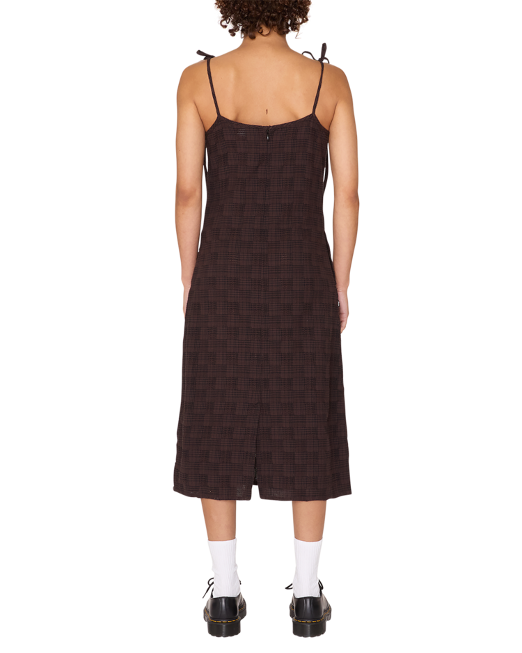Obey Vivian Plaid Dress | Java Brown
