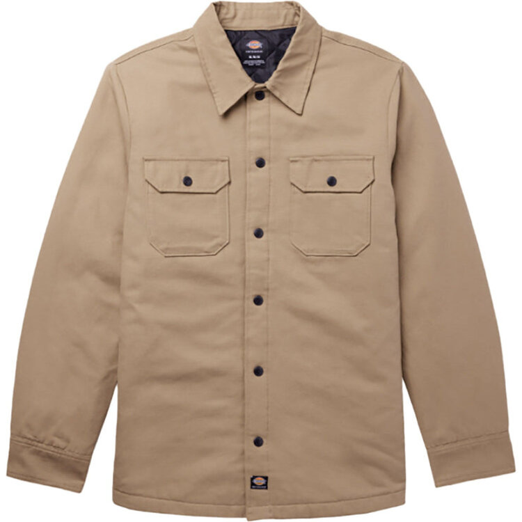 Dickies Skate Heavyweight Lined Duck Snap Shirt Jacket | Khaki