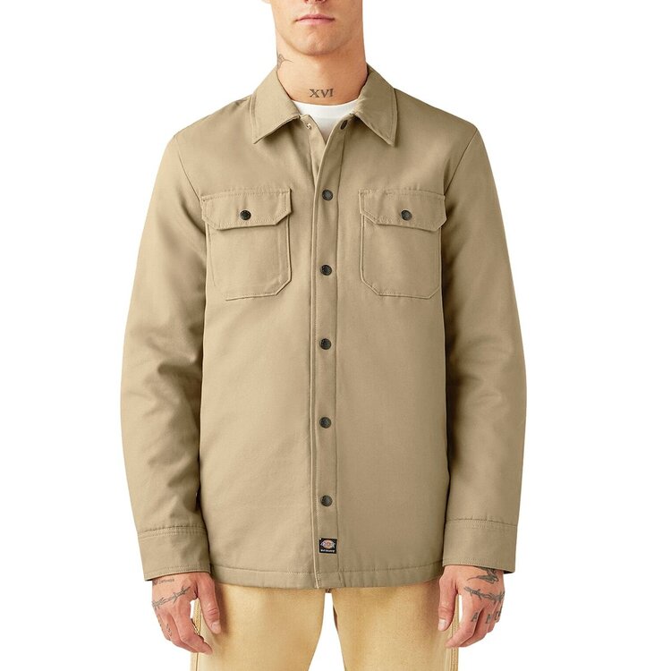 Dickies Dickies Skate Heavyweight Lined Duck Snap Shirt Jacket | Khaki