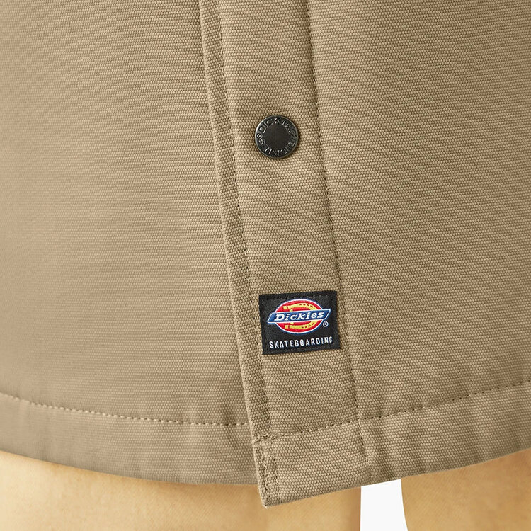 Dickies Skate Heavyweight Lined Duck Snap Shirt Jacket | Khaki