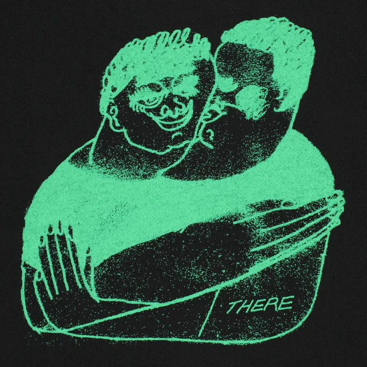 There There Stuck Pullover Hooded Sweatshirt | BlackGreen