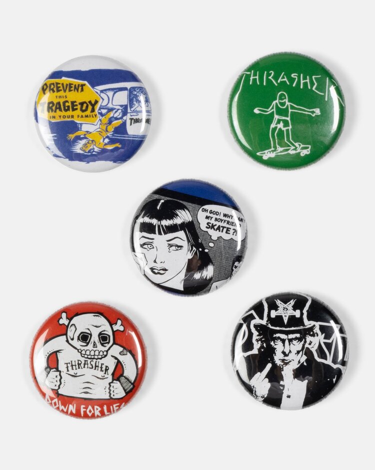 Thrasher Usual Suspects Buttons | Assorted