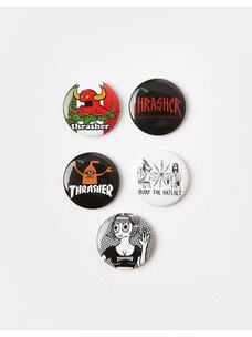 Thrasher X Toy Machine 1 In Button | Assorted