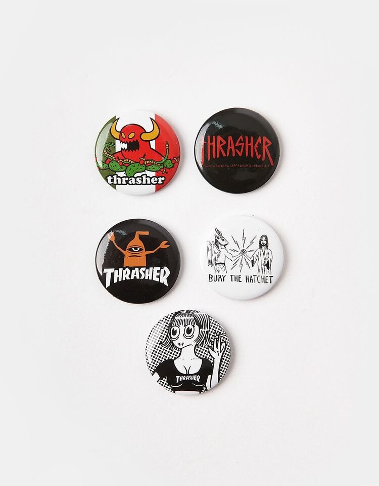 Thrasher Thrasher  X Toy Machine 1 In Button | Assorted