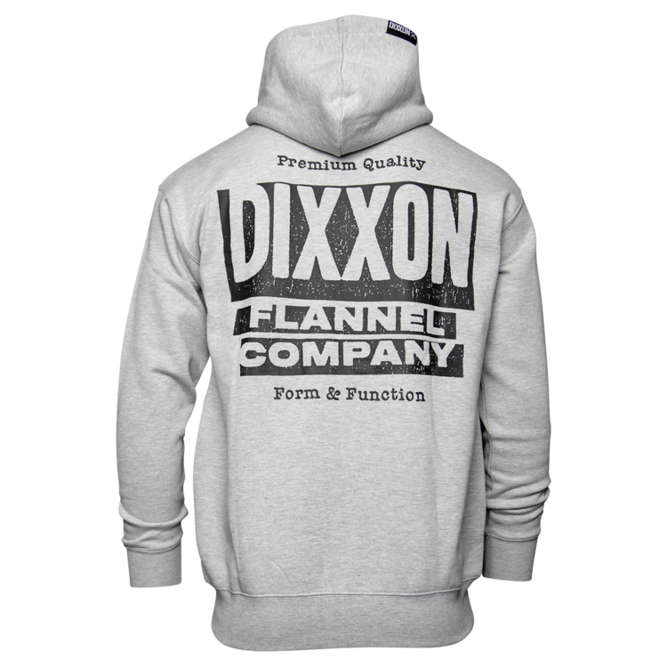 Dixxon Premium Quality Zip Up Hood | Grey Heather