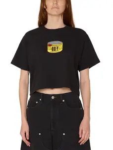 Obey Obey  Womens Canned Rage Crop Tee | Digital Black